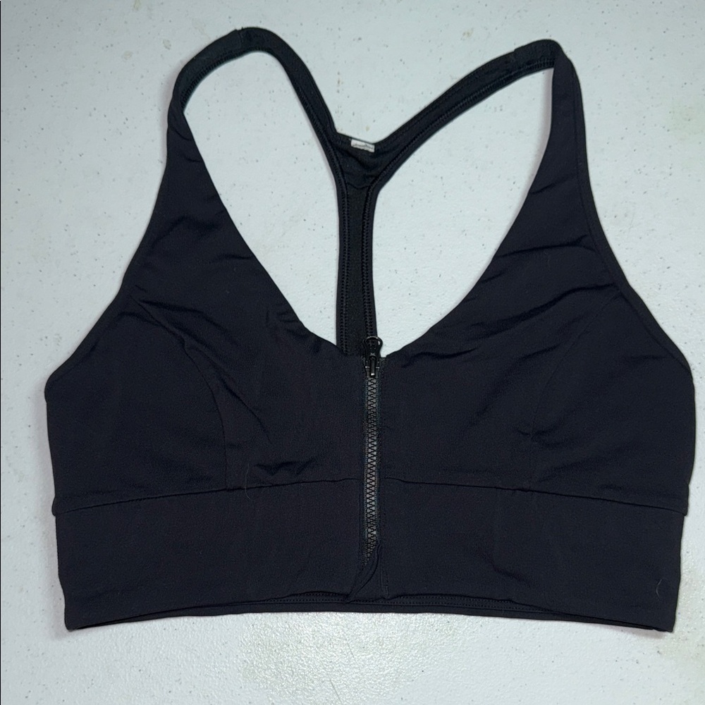 Lululemon Black Front-Zip Sports Bra